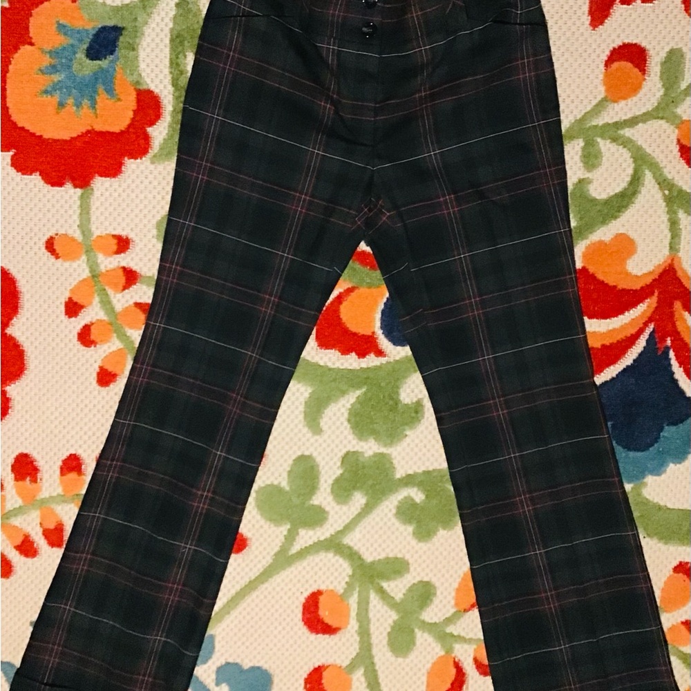 ETCETERA PLAID WOMANS CUFFED PANTS SZ 4